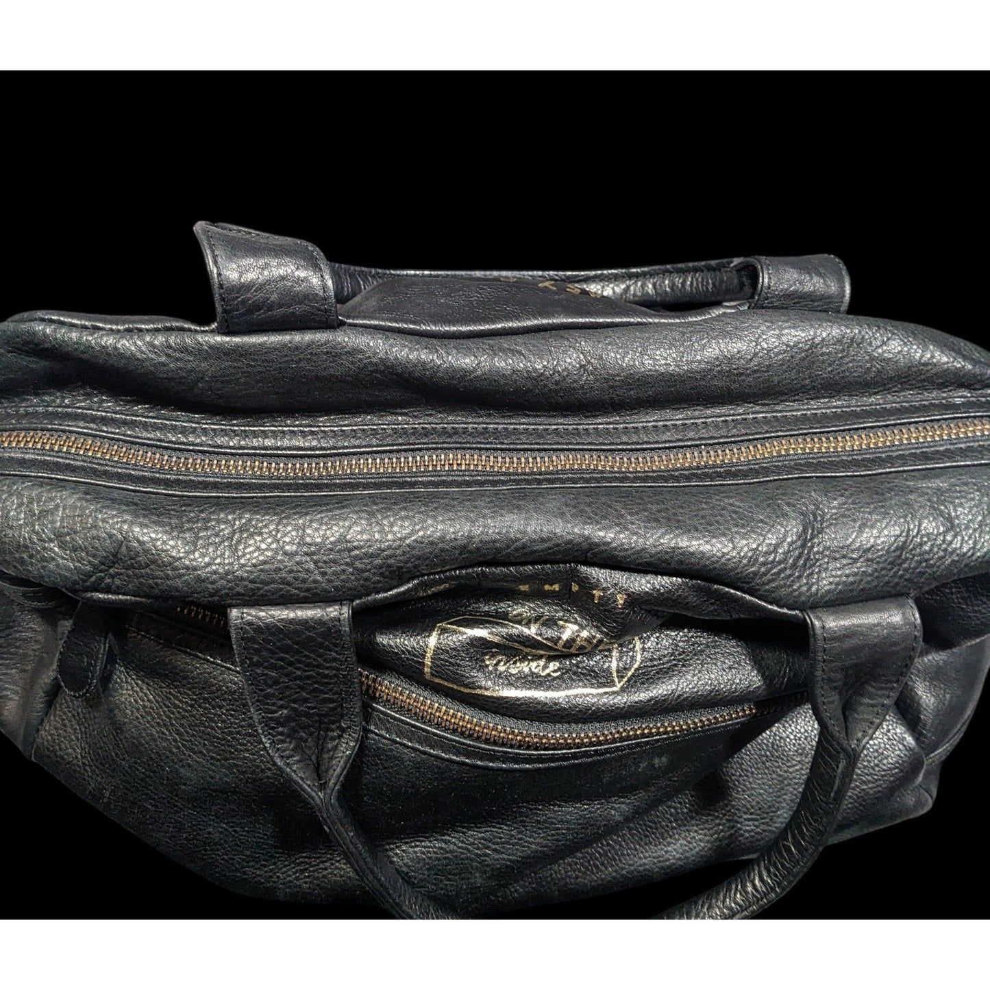 Paris House Black Slouchy Leather Googly Eye Bag