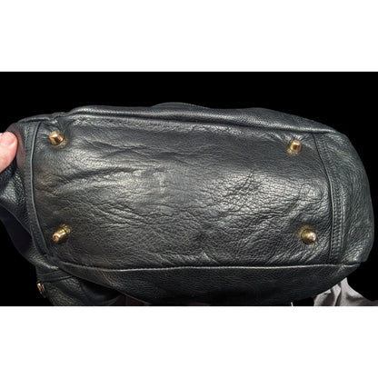Paris House Black Slouchy Leather Googly Eye Bag