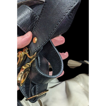 Paris House Black Slouchy Leather Googly Eye Bag