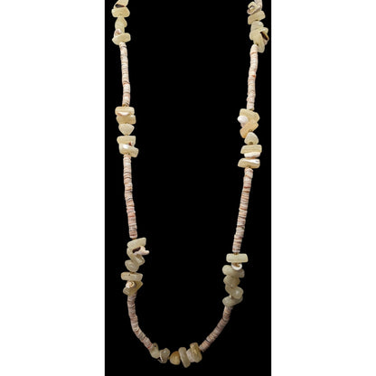 Vintage Beachy Shell And Agate Beaded Necklace
