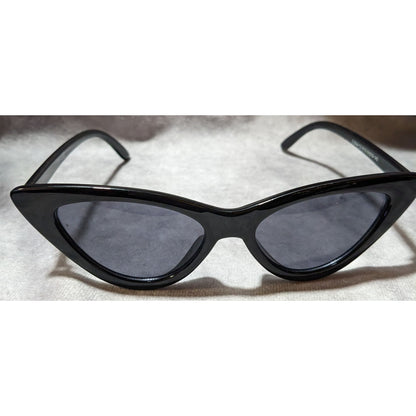 Sojos Gothic Vampire Slim Black Cateye Sunglasses