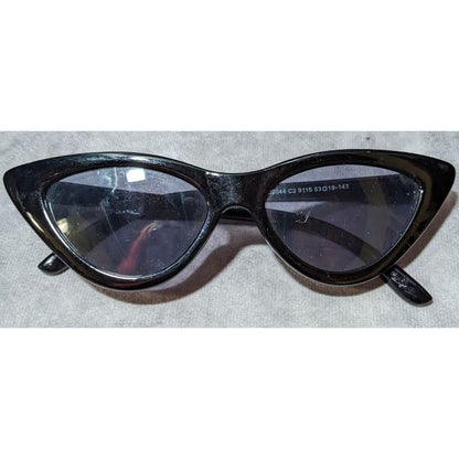 Sojos Gothic Vampire Slim Black Cateye Sunglasses