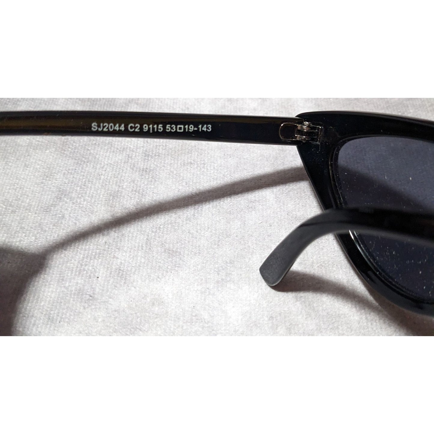 Sojos Gothic Vampire Slim Black Cateye Sunglasses