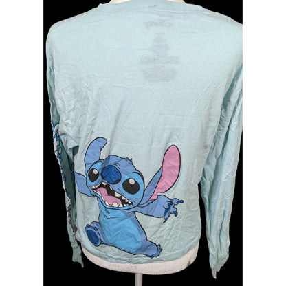 Disney Stich And Angel Blue Long Sleeve Top