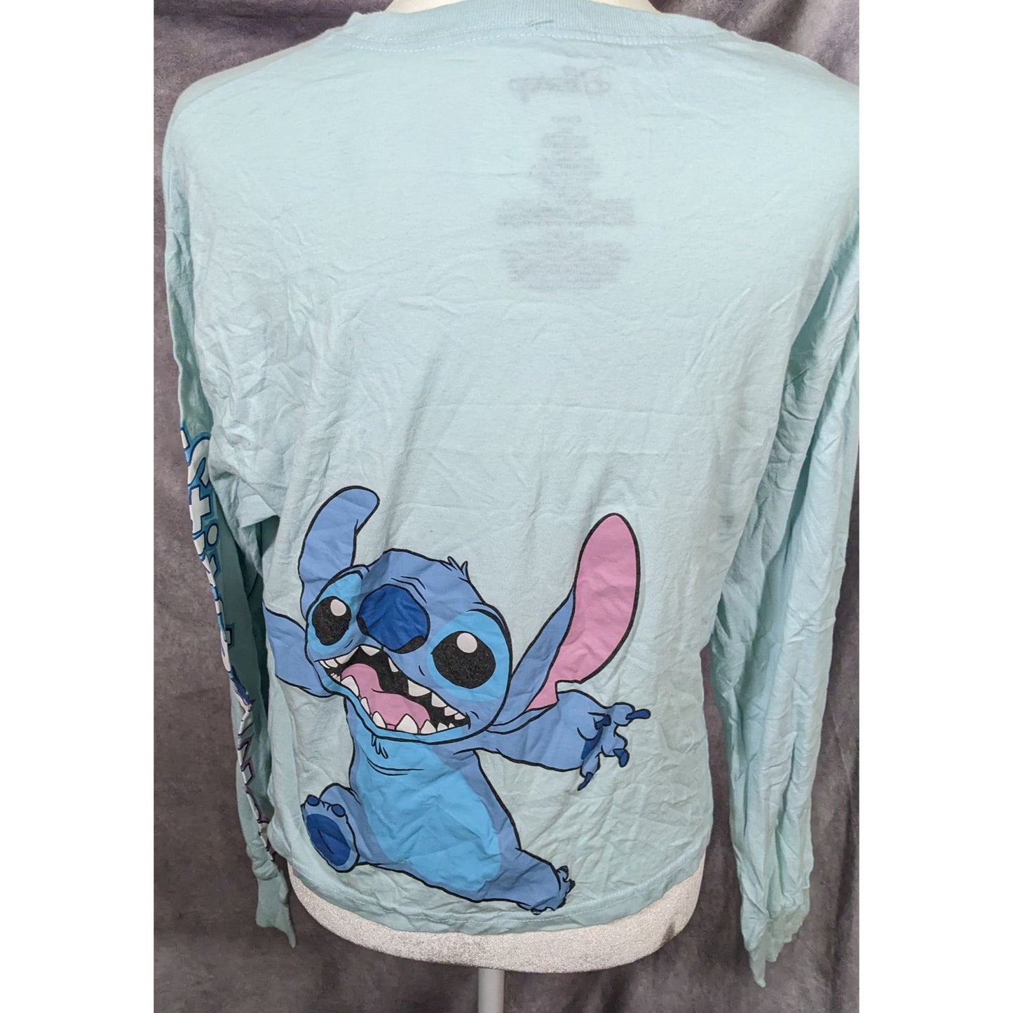 Disney Stich And Angel Blue Long Sleeve Top