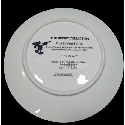 Vintage Disney Snow White First Edition "The Dance" Collectible Plate