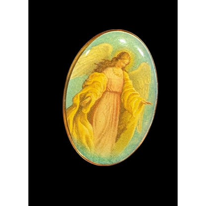 Vintage Religious Collectible Guardian Angel Lapel Pin