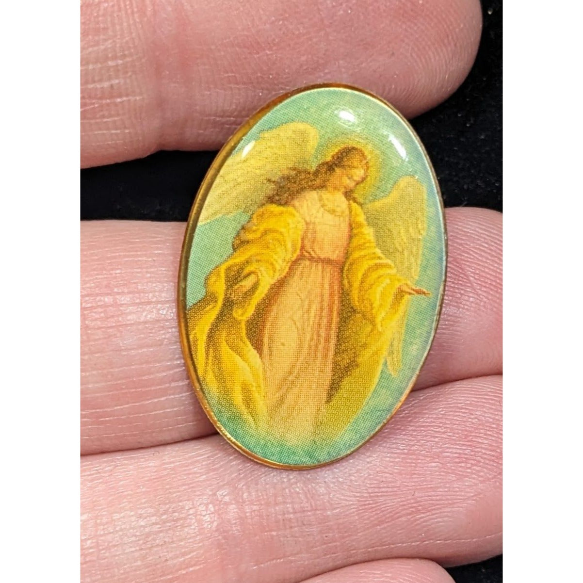 Vintage Religious Collectible Guardian Angel Lapel Pin