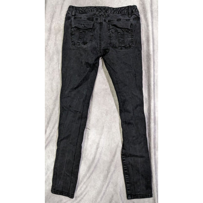 Vintage Y2K Gothic Distressed Skinny Jeans by TrippNYC