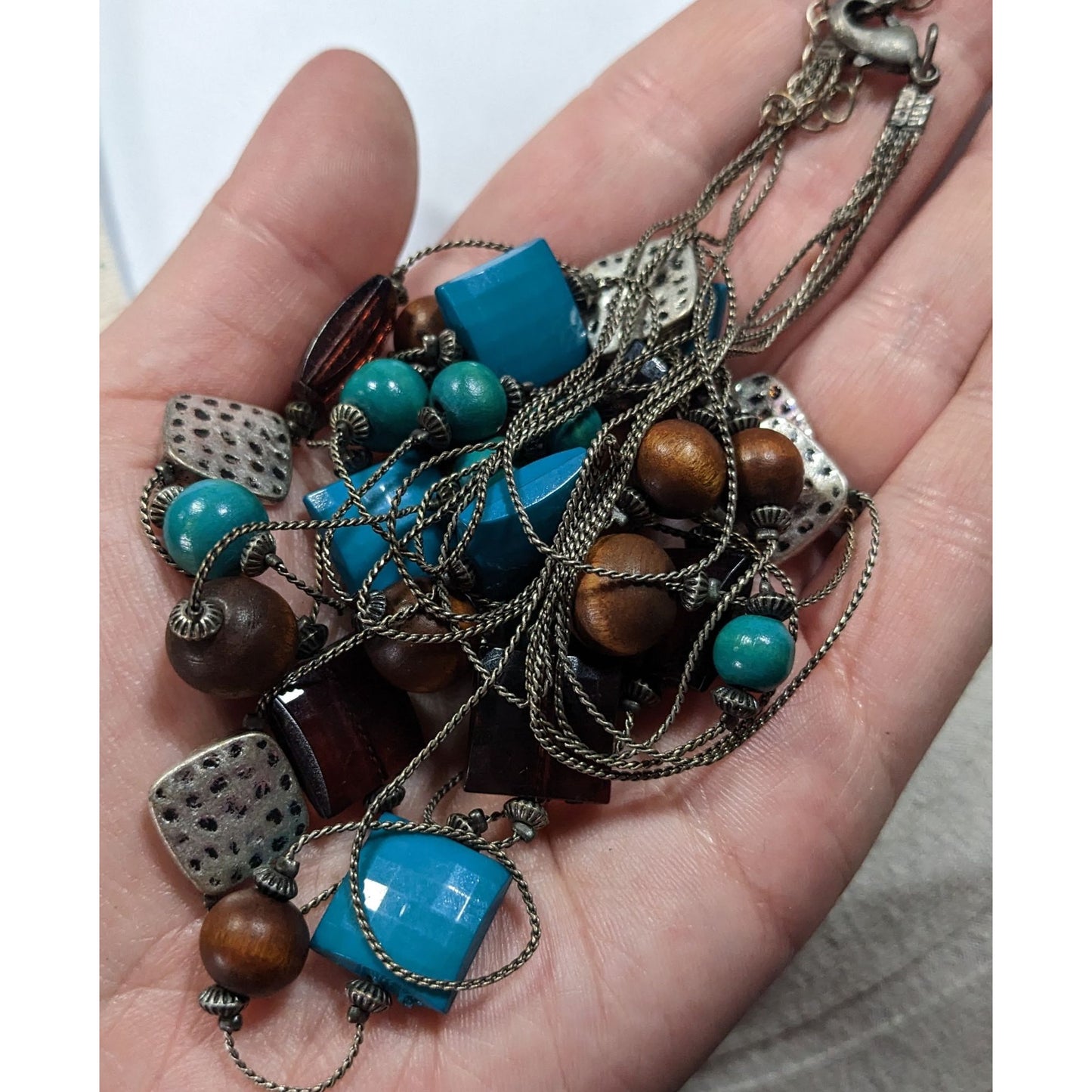 Southwestern Mixed Media Layered Station Necklace