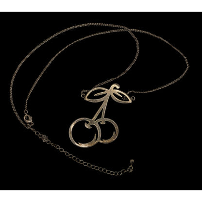 Retro Rockabilly Cherry Pendant Necklace