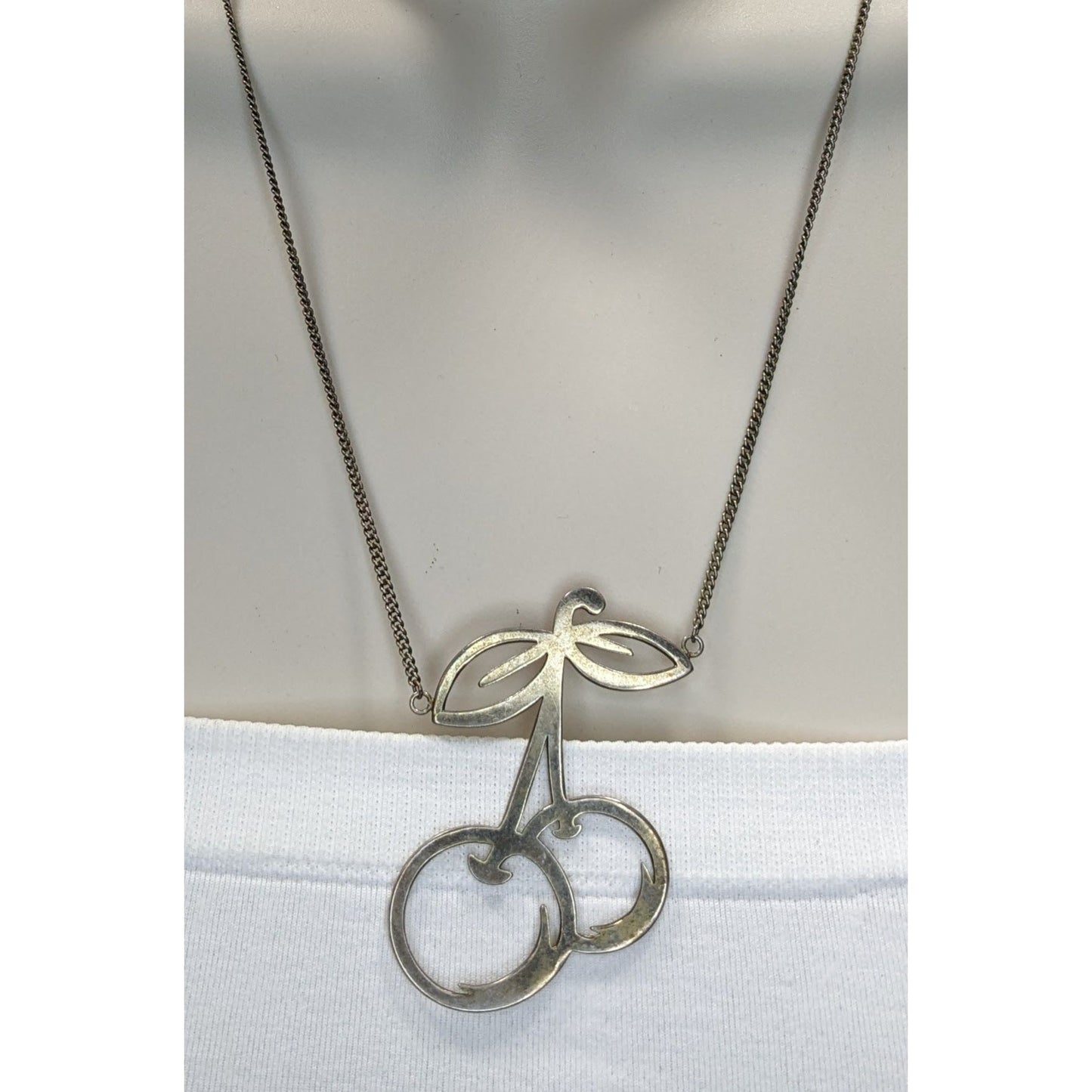 Retro Rockabilly Cherry Pendant Necklace