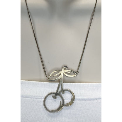 Retro Rockabilly Cherry Pendant Necklace