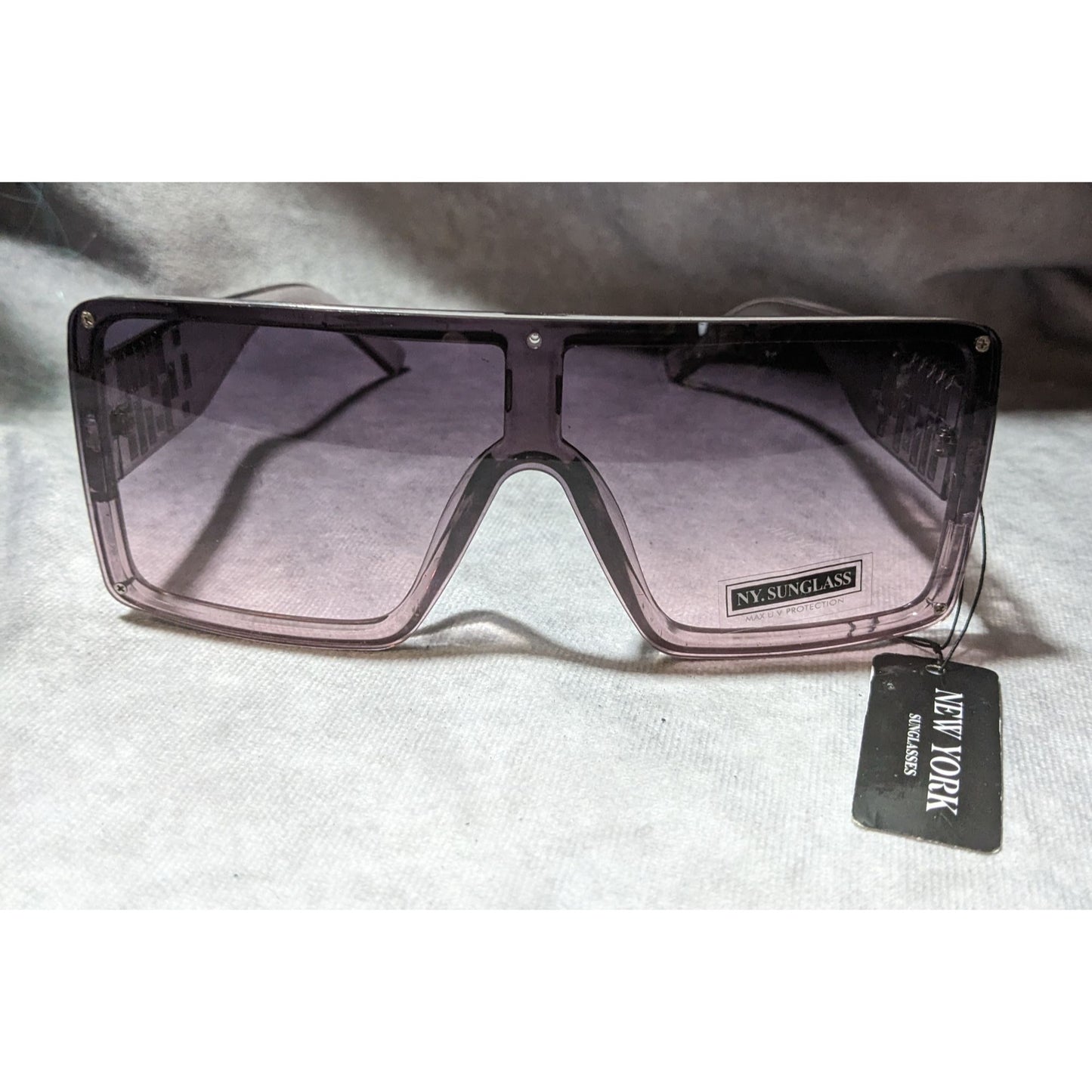 New York Sunglasses Translucent Grey Oversized Sunglasses