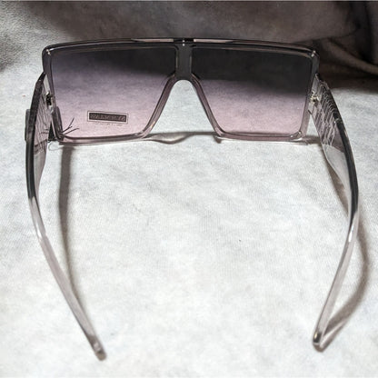 New York Sunglasses Translucent Grey Oversized Sunglasses