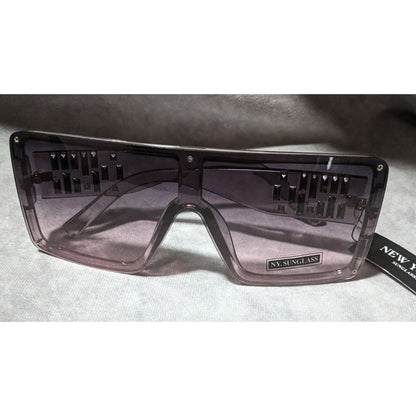 New York Sunglasses Translucent Grey Oversized Sunglasses