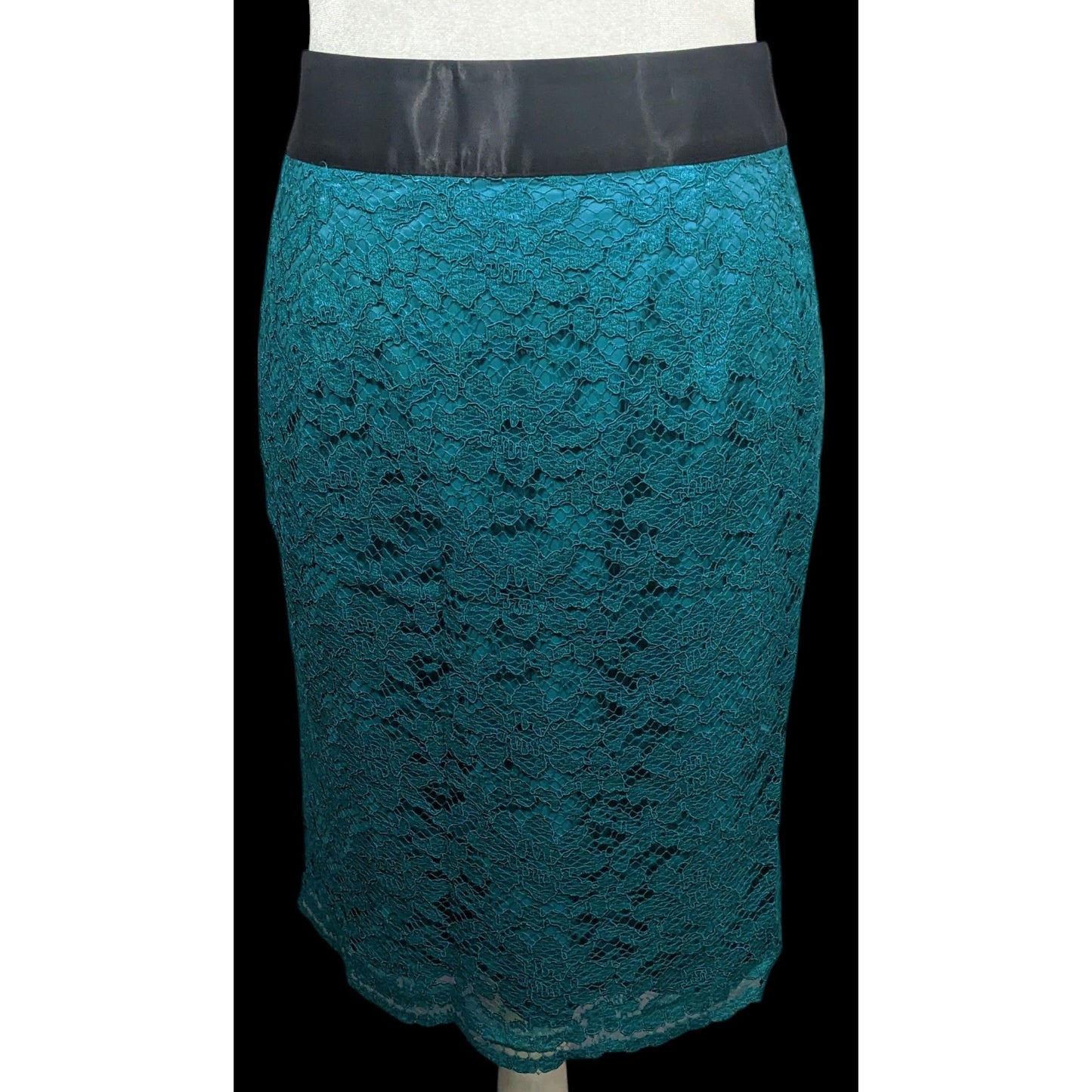 Banana Republic X LWren Scott Teal Lace Pencil Skirt