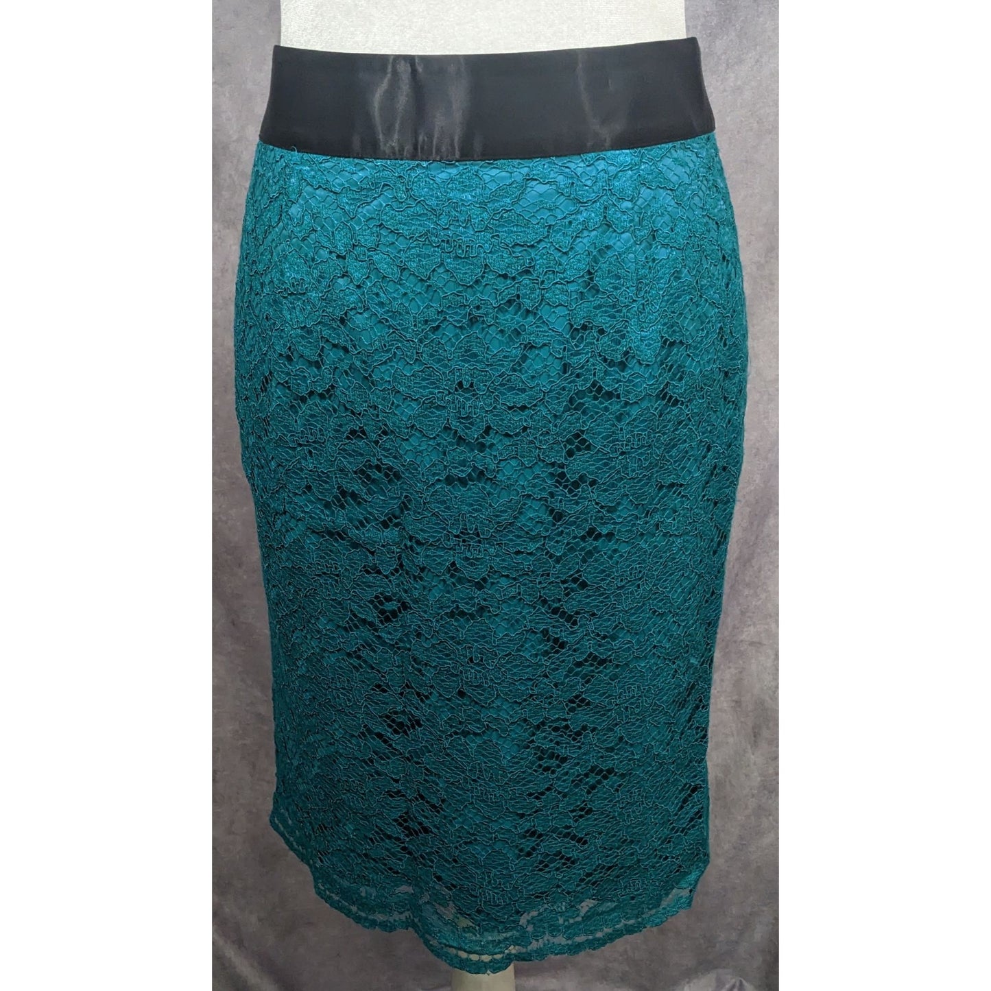 Banana Republic X LWren Scott Teal Lace Pencil Skirt