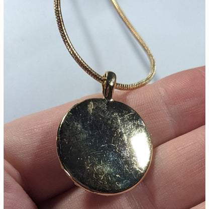 Monet Social Tower Gold Tone Black Velvet Pendant Necklace