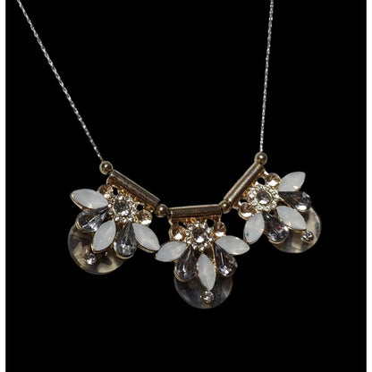 Y2K Glam Gemmed Floral Statement Necklace