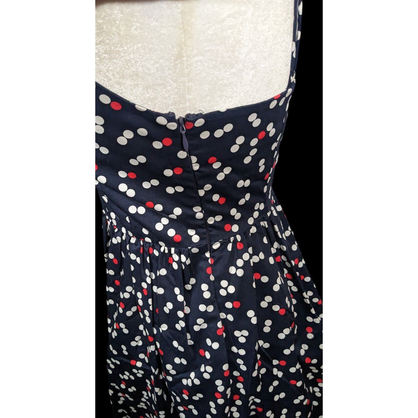 Gap Preppy Navy Polka Dot Spaghetti Strap Sundress