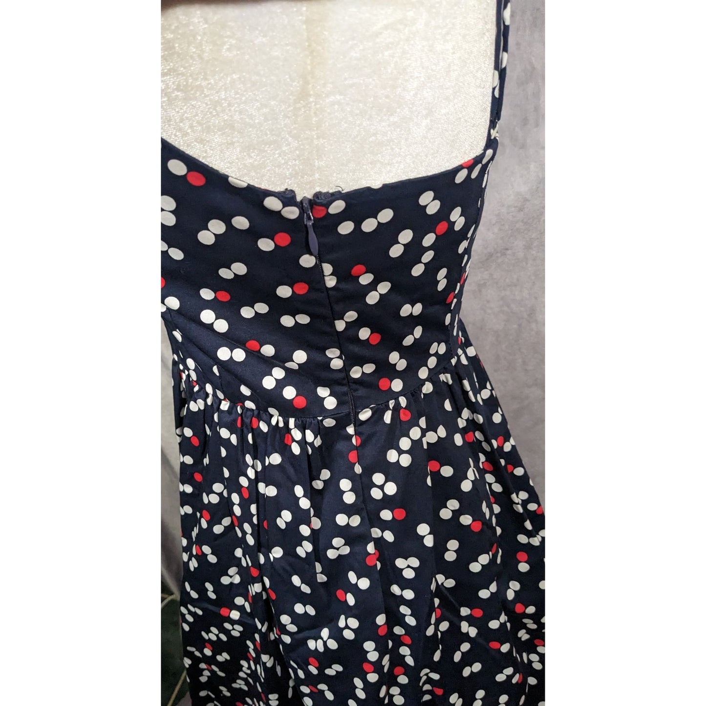 Gap Preppy Navy Polka Dot Spaghetti Strap Sundress