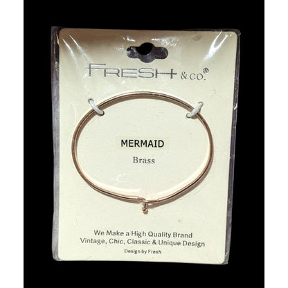 Fresh & Co Mermaid Gold Tone Brass Motivational Bracelet