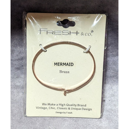 Fresh & Co Mermaid Gold Tone Brass Motivational Bracelet