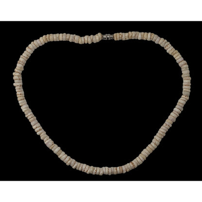 Vintage Beachy White Shell Bead Necklace
