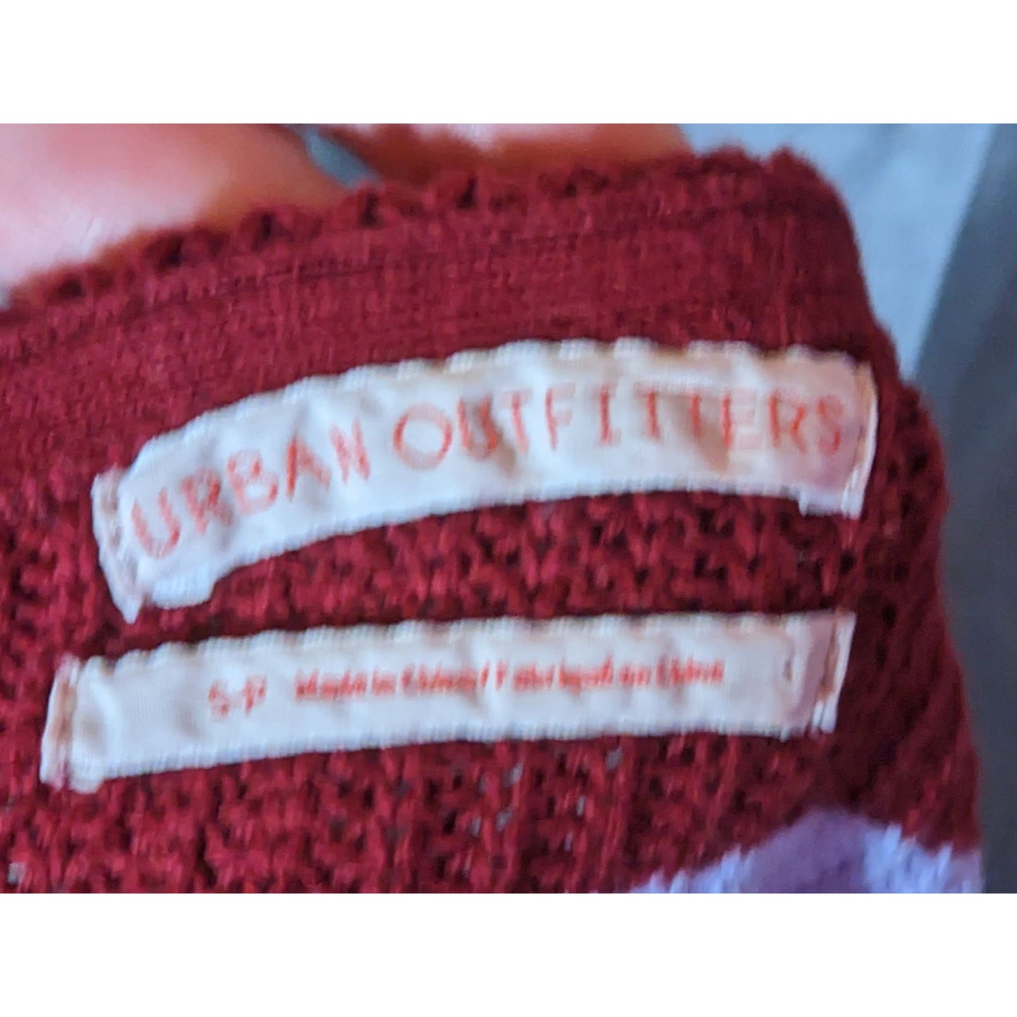 Urban Outfitters Maxine Red And Purple Striped Cropped Sweater