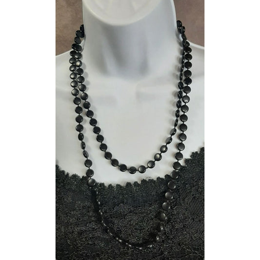 Casual Gothic Black Extra Long Necklace