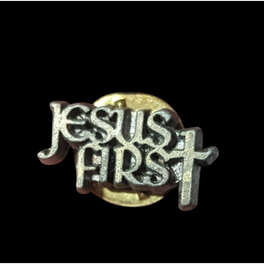 Minimalist Jesus First Religious Lapel PIn