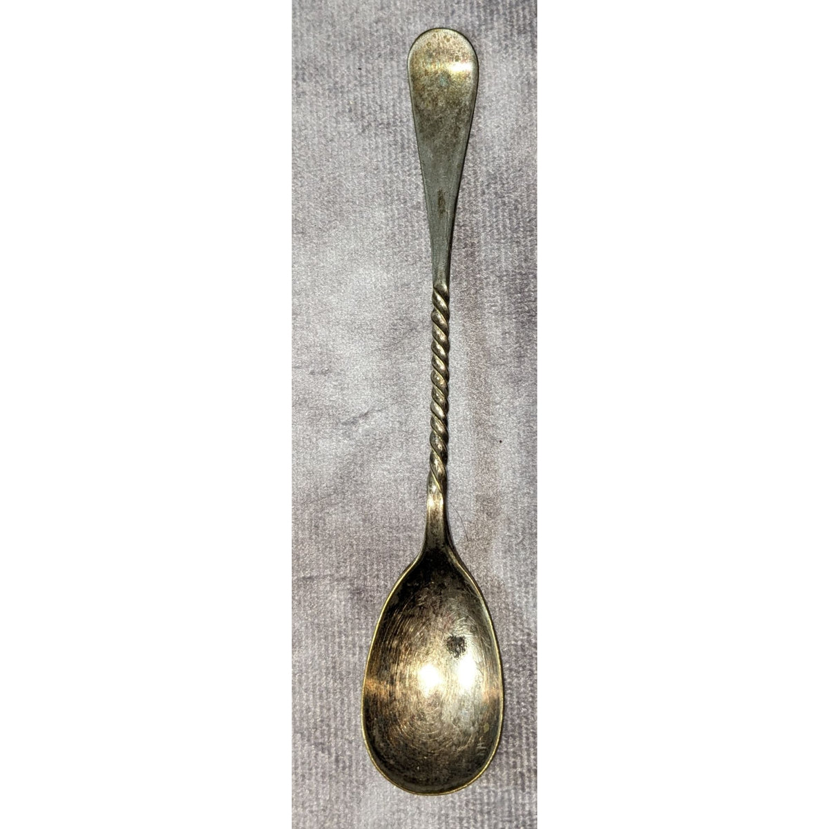 Antique Royal P Co Silverplate Twisted Handle Demitasse Spoon 4.5 Inch