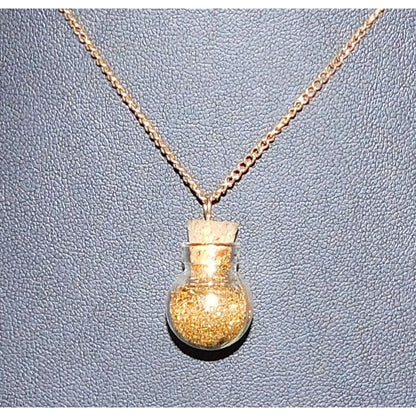 Handmade Gold Glitter Fairy Dust Necklace