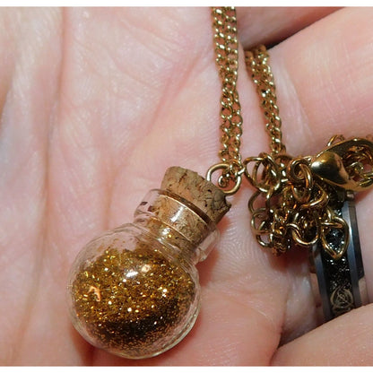 Handmade Gold Glitter Fairy Dust Necklace