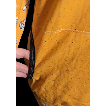 Bear Cub Clothing Orange Skull Mushroom Hoodie Size Small