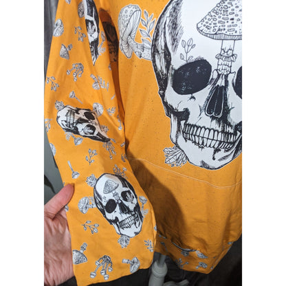 Bear Cub Clothing Orange Skull Mushroom Hoodie Size Small