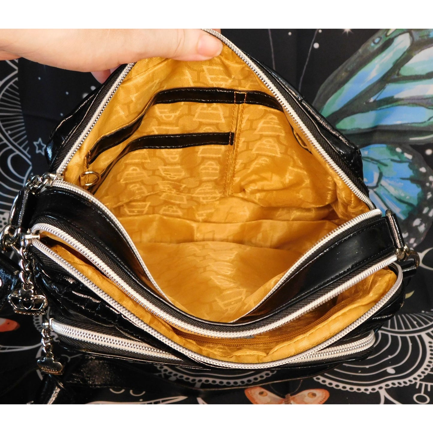 Kathy Van Zeeland Quilted Gothic Shoulder Bag