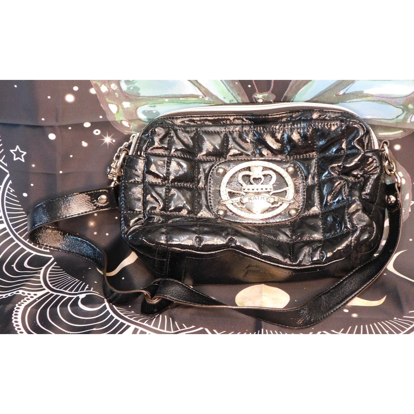 Kathy Van Zeeland Quilted Gothic Shoulder Bag