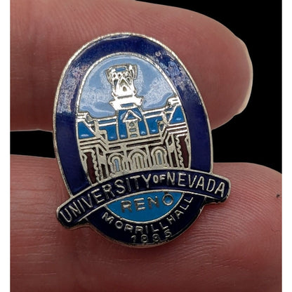 Vintage 1985 University of Nevada Reno Morrill Hall Pin UNR Alumni Academic Lapel