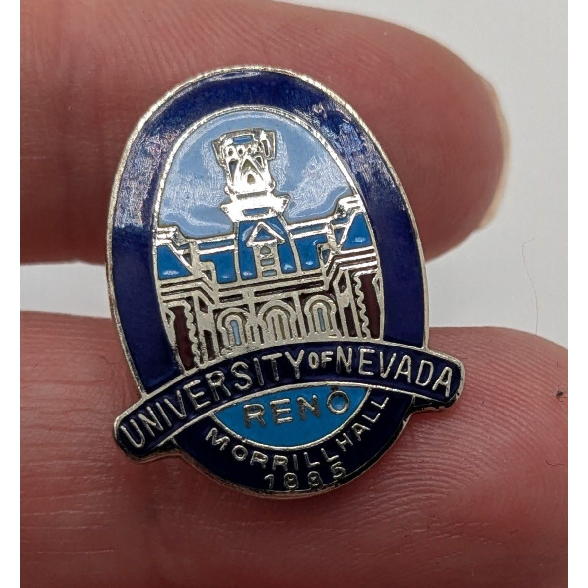Vintage 1985 University of Nevada Reno Morrill Hall Pin UNR Alumni Academic Lapel