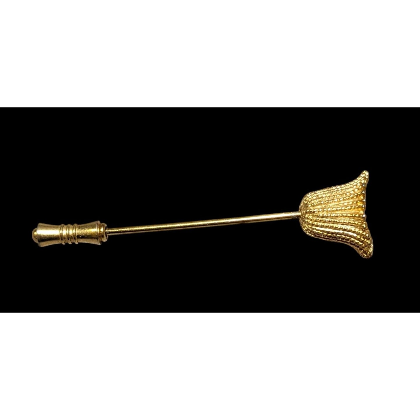 Vintage Gold Tone Art Nouveau Floral Stick PIn