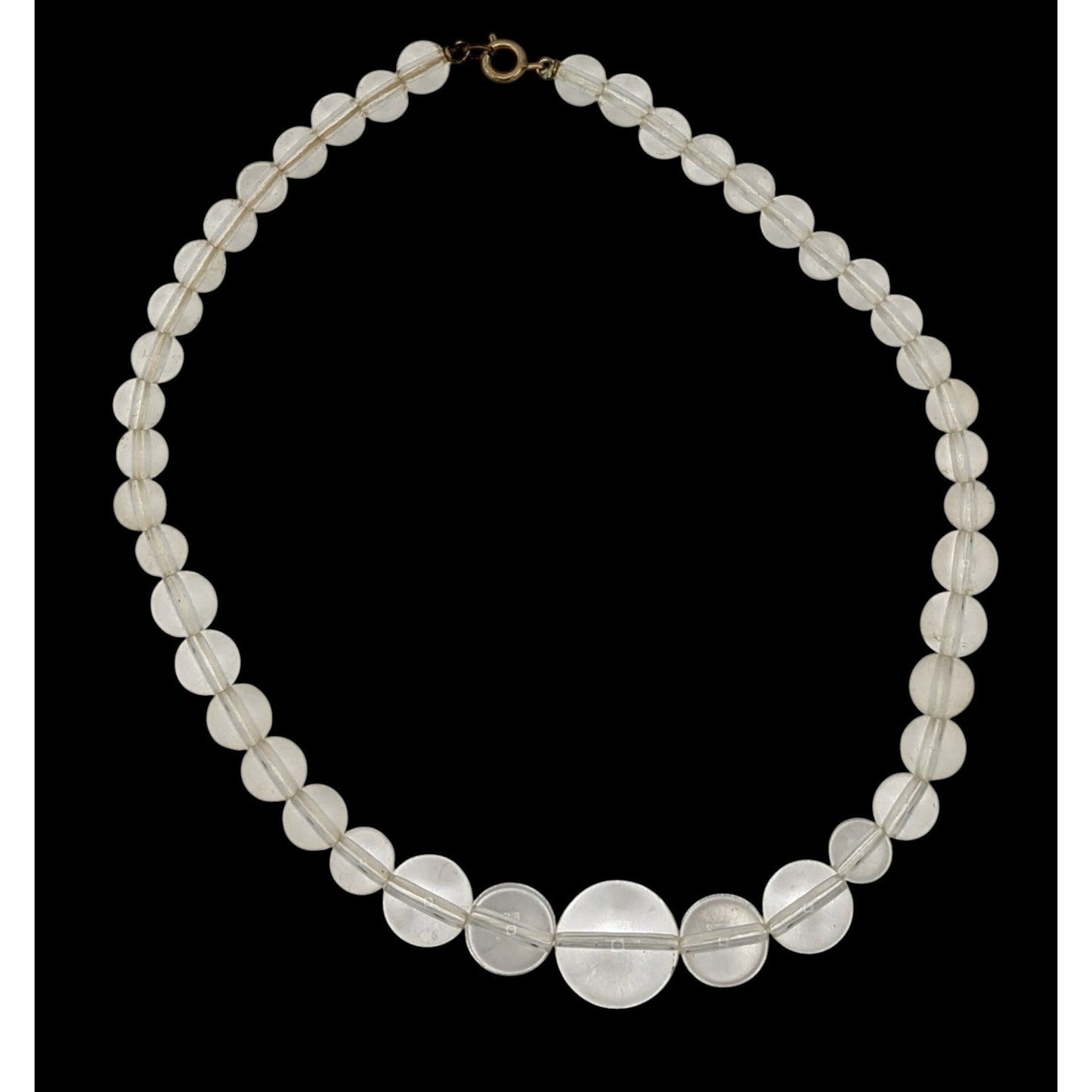 Vintage Crystal Clear Lucite Beaded Necklace