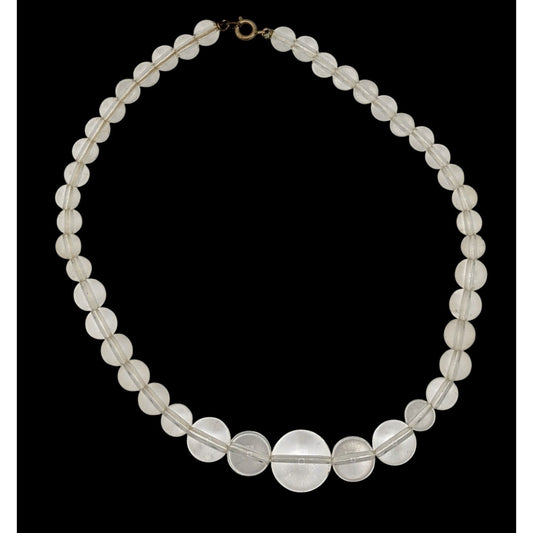 Vintage Crystal Clear Lucite Beaded Necklace