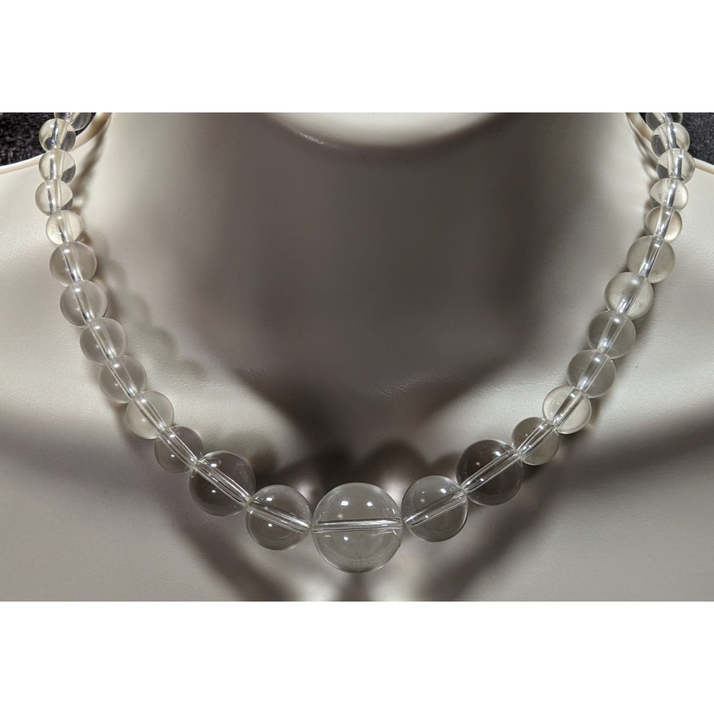Vintage Crystal Clear Lucite Beaded Necklace