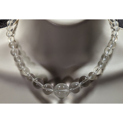 Vintage Crystal Clear Lucite Beaded Necklace