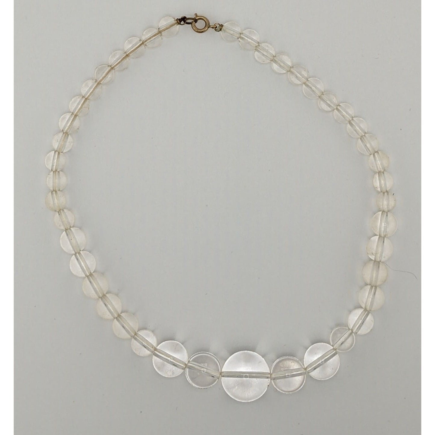 Vintage Crystal Clear Lucite Beaded Necklace