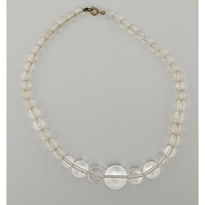 Vintage Crystal Clear Lucite Beaded Necklace