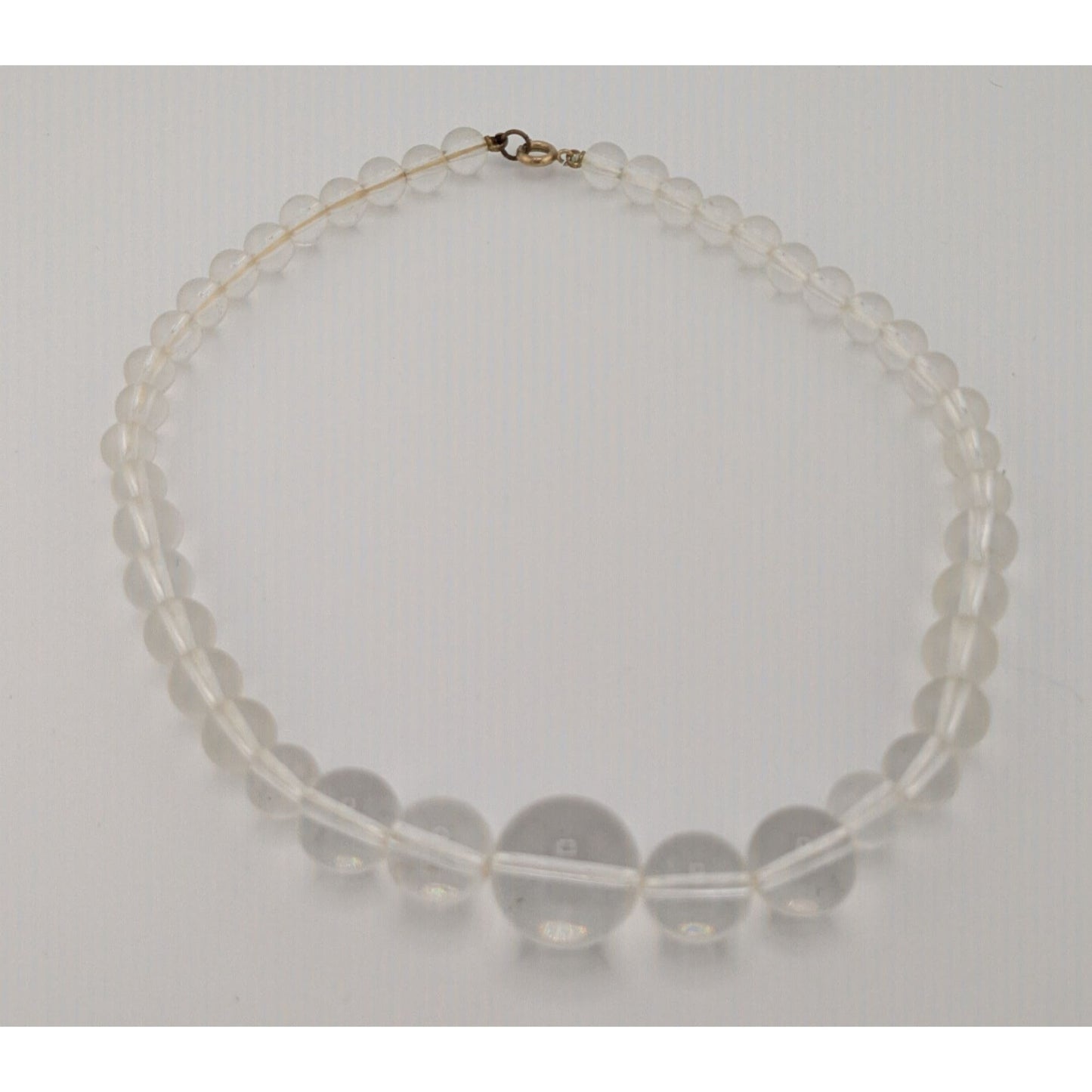 Vintage Crystal Clear Lucite Beaded Necklace