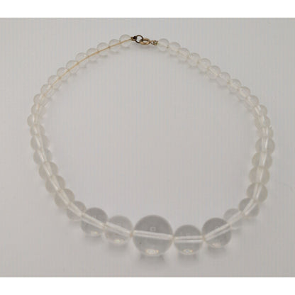 Vintage Crystal Clear Lucite Beaded Necklace